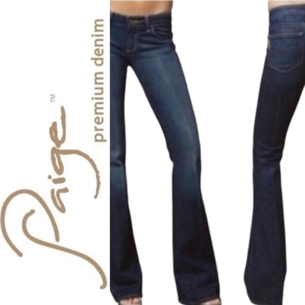 Paige Premium Denim “Laurel Canyon” Bootcut Low Rise Jeans